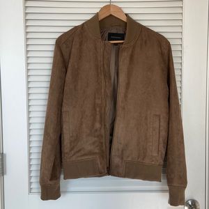 Mens banana republic vegan suede bomber jacket